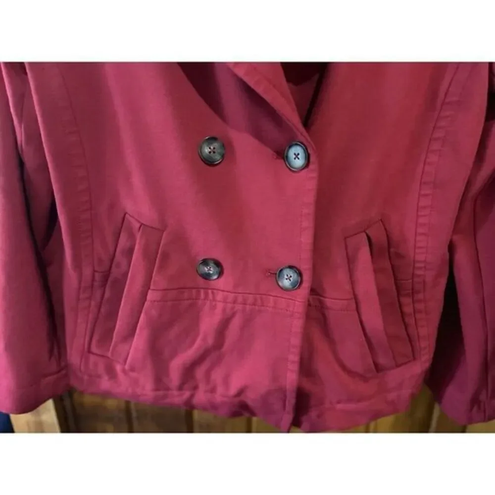 Chicos Red Double-Breasted Casual Chic Jacket‎ Blazer Office wear Size 0